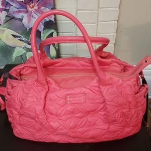 Kate Spade Pink Quilted diaper bag/tote